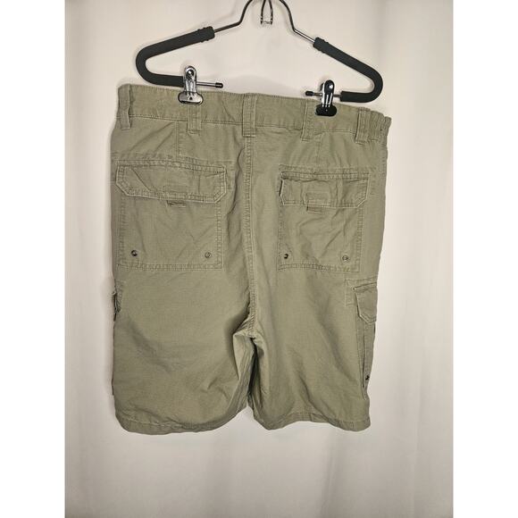RedHead Shorts 38 Cargo Pocket Outdoor Hiking 9" Inseam Comfort Green Cotton - Picture 3 of 7